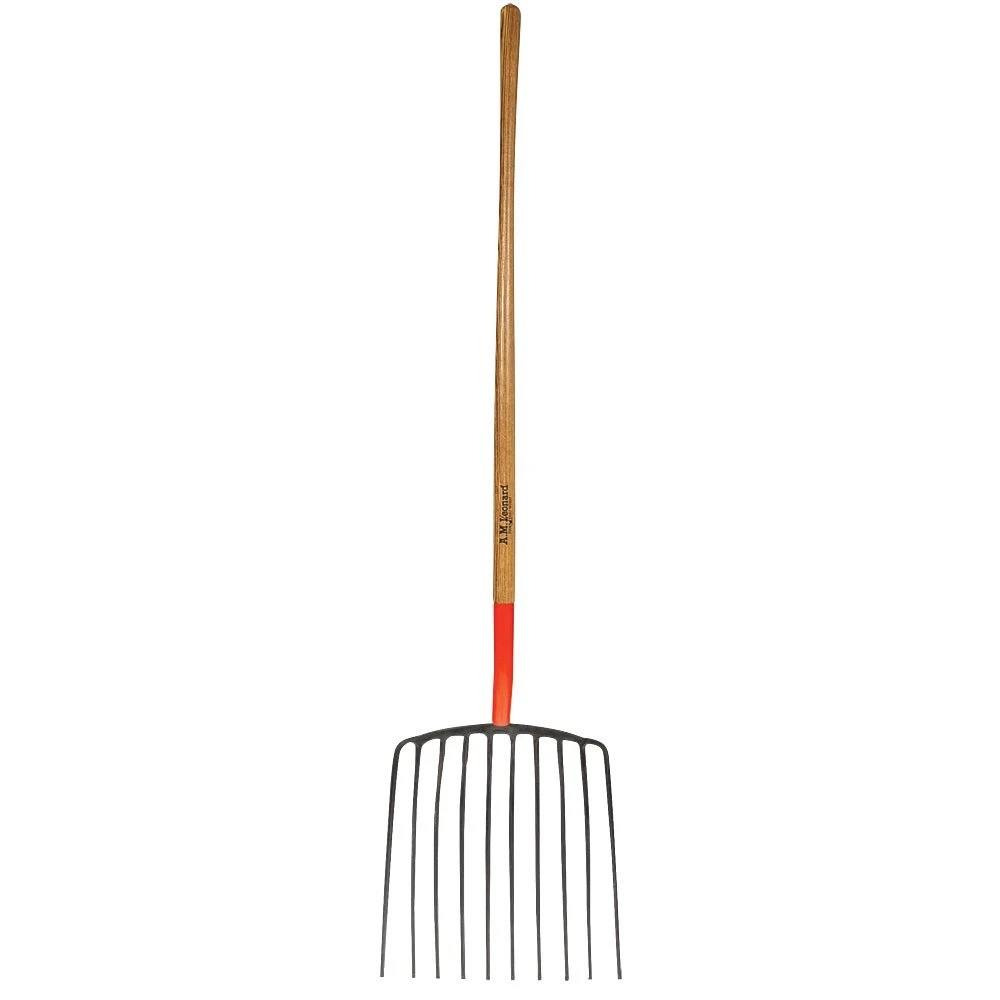 A.M. Leonard Forged Steel Scoop Fork, 10 Tines, 48 Inch Ash Handle 3 A.M. Leonard Forged Steel Scoop Fork, 10 Tines, 48 Inch Ash Handle