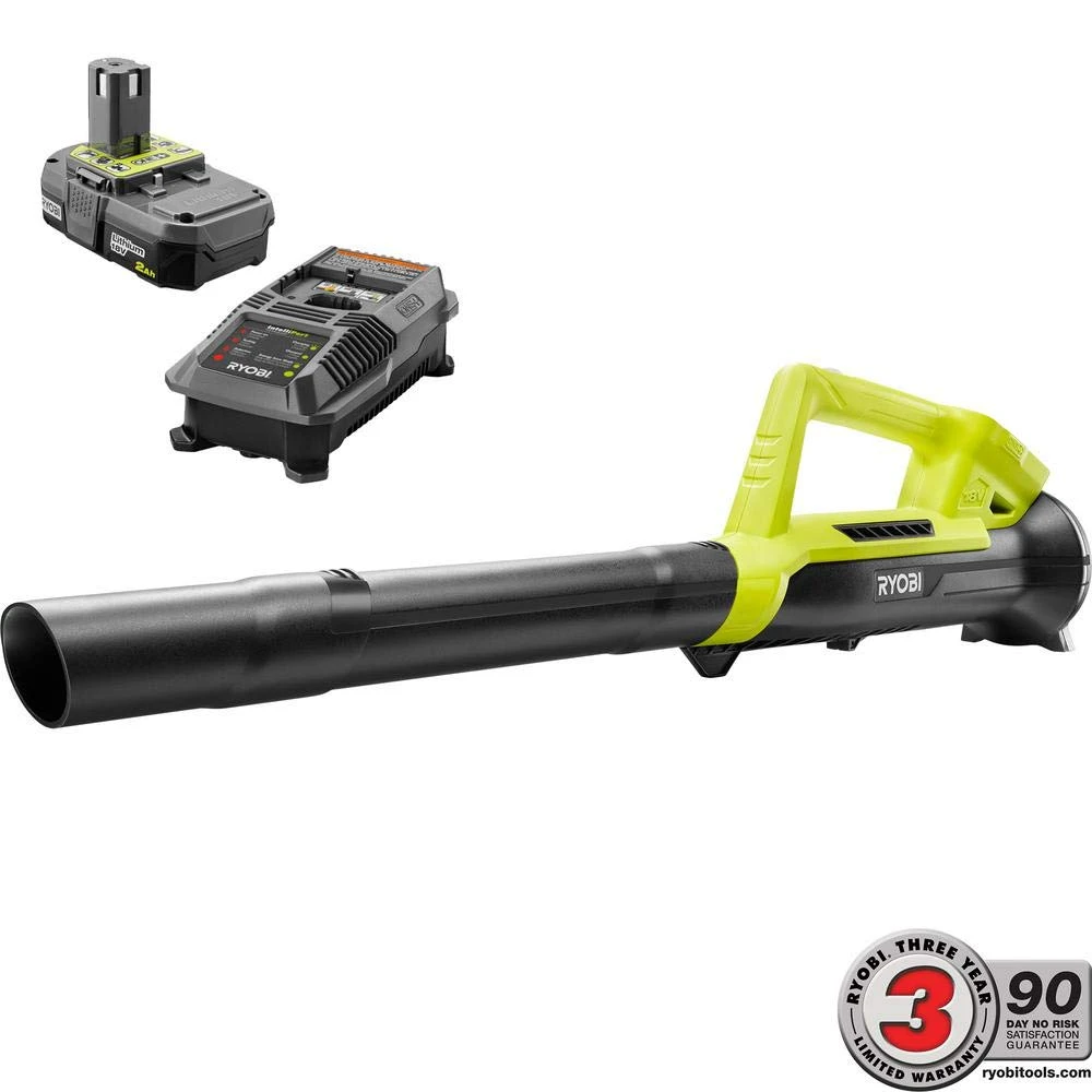 RYOBI ONE+ 90 MPH 200 CFM 18-Volt Lithium-Ion Cordless Leaf Blower – 2.0 Ah Certified RECONDITIONED 3 RYOBI ONE+ 90 MPH 200 CFM 18-Volt Lithium-Ion Cordless Leaf Blower – 2.0 Ah Certified RECONDITIONED