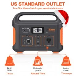 Jackery Portable Power Station Explorer 500, 518Wh Outdoor Solar Generator Mobile Lithium Battery Pack With 110V/500W AC Outlet (Solar Panel Optional) For Home Use, Emergency Backup,Road Trip Camping -Gardening Series Store 6105LJzn52L