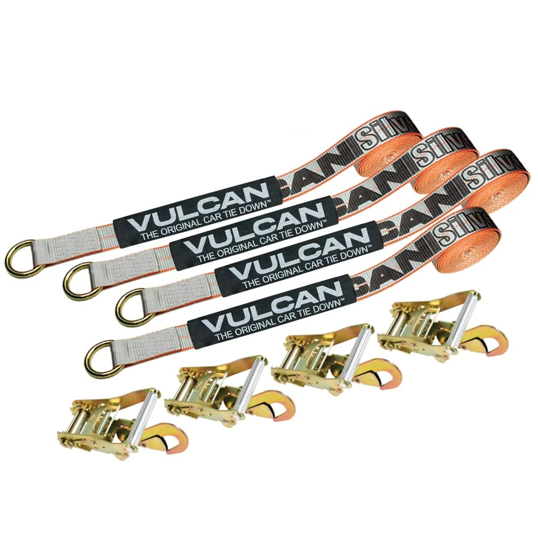 VULCAN Car Rim Tie Downs With Ratchets – 2 Inch X 144 Inch – 4 Pack – Silver Series – 3,300 Pound Safe Working Load 3 VULCAN Car Rim Tie Downs With Ratchets – 2 Inch X 144 Inch – 4 Pack – Silver Series – 3,300 Pound Safe Working Load