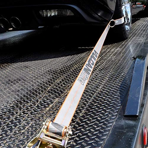 VULCAN Car Rim Tie Downs With Ratchets – 2 Inch X 144 Inch – 4 Pack – Silver Series – 3,300 Pound Safe Working Load 5 VULCAN Car Rim Tie Downs With Ratchets – 2 Inch X 144 Inch – 4 Pack – Silver Series – 3,300 Pound Safe Working Load - Image 3