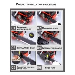 IOOkME-H 20″ 62CC 2 Cycle Gasoline Powered Chainsaw Double Spring Automatic Chain Oiler Great Handbar Electric Chainsaws -Gardening Series Store 61RmMzS3MLL