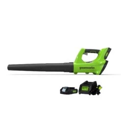 Greenworks 24V Axial Blower (100 MPH / 330 CFM), 2.0Ah Battery And Charger