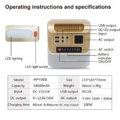 ALTIZURE Portable Power Station Portable Power Generator Portable Power Bank Home Use/Outdoors Camping And Fishing Emergency -Gardening Series Store 61u0C2Q2GyL