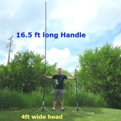 Super 4-Ft Wide Heavy Duty Rake With Extendable 16-Ft Long Handle For Seaweed Beach Screening Landscaping Raking And More -Gardening Series Store 61zF sP8zJL