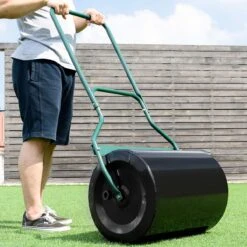 Goplus Lawn Roller, 16 Gallon/60 L Heavy-Duty Tow Behind Water/Sand Filled Sod Drum Roller For Garden Yard Park, 16 By 20-Inch -Gardening Series Store 71F32BM0jm8L