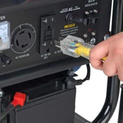 DuroMax XP4850EH Generator-4850 Watt Gas Or Propane Powered-Electric Start-Camping & RV Ready, 50 State Approved Dual Fuel Portable Generator, Green -Gardening Series Store 71ObOd3d zL