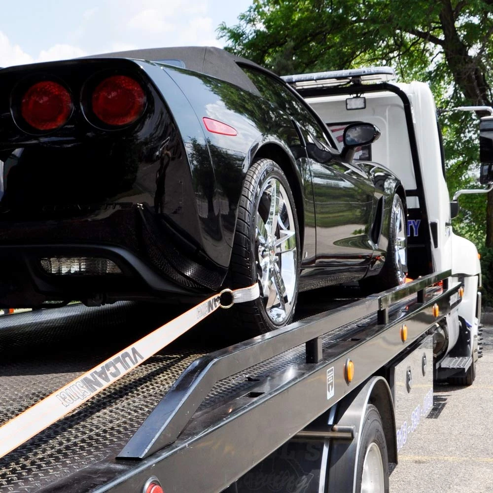 VULCAN Car Rim Tie Downs With Ratchets – 2 Inch X 144 Inch – 4 Pack – Silver Series – 3,300 Pound Safe Working Load 4 VULCAN Car Rim Tie Downs With Ratchets – 2 Inch X 144 Inch – 4 Pack – Silver Series – 3,300 Pound Safe Working Load - Image 2