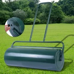 Goplus Lawn Roller Tow Behind Water Filled Poly Push For Garden, Green -Gardening Series Store 71wPWwfdTgL