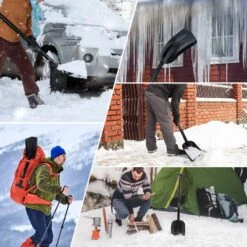 COFIT Retractable Snow Shovel, Aluminium Alloy Snow Sand Mud Removal Tool For Car Outdoor Camping And Garden, Detachable Four-Piece Construction -Gardening Series Store 81i2owVAgmL