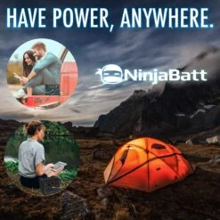 NinjaBatt Portable Power Station With 280Wh Lithium Battery, 110V/300W AC Outlets, QC3.0 USB, 12V/24V DC & LED Flashlight, Power Supply For Home Outdoor Camping Fishing Emergencies CPAP -Gardening Series Store 91F9F7rn2RL