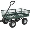 Best Choice Products Utility Garden Cart Wagon For Lawn, Yard W/Heavy-Duty Steel 400lb Weight Capacity, Removable Sides, Long Handle, 10in Tires – Green -Gardening Series Store 91VOyjwnCLL